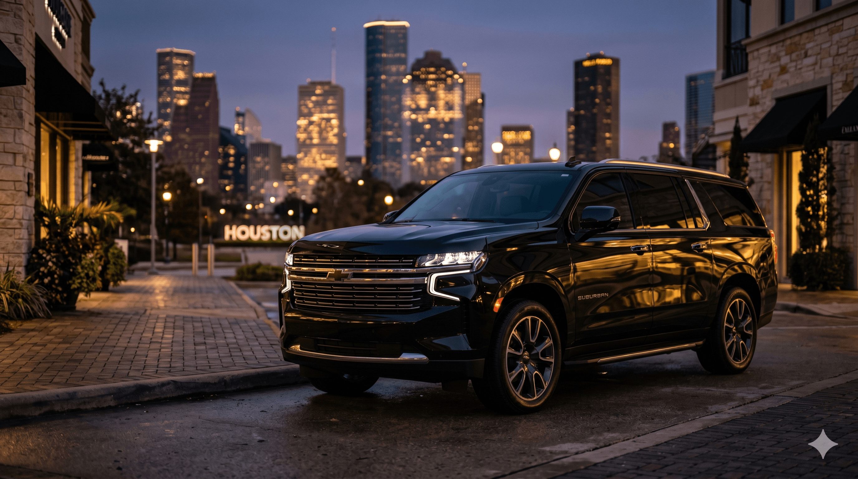 Luxury black SUV chauffeur service